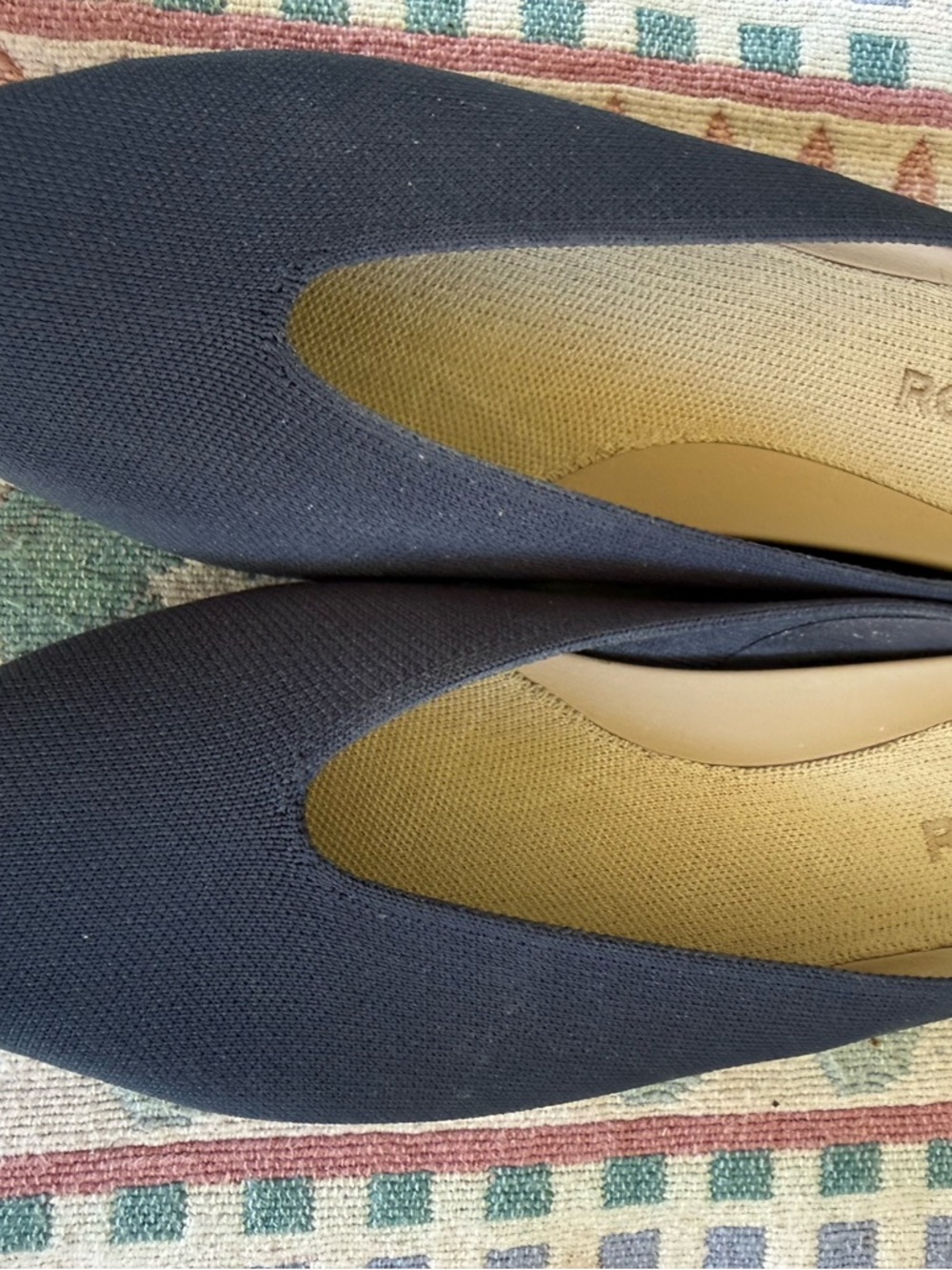 Rothy's Navy Knit Women's Slip-On Mules Flats